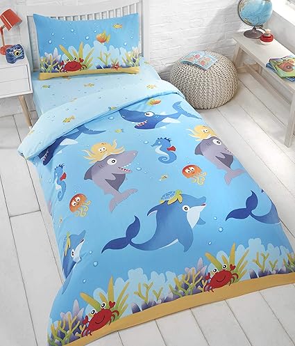 baby shark cot bedding