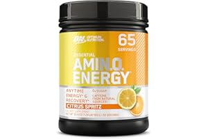 Optimum Nutrition New Flavor Amino Energy - Pre Workout with Green Tea, BCAA, Amino Acids, Keto Friendly, Green Coffee Extract, Energy Powder - Citrus Spritz, 65 Servings (Packaging May Vary)