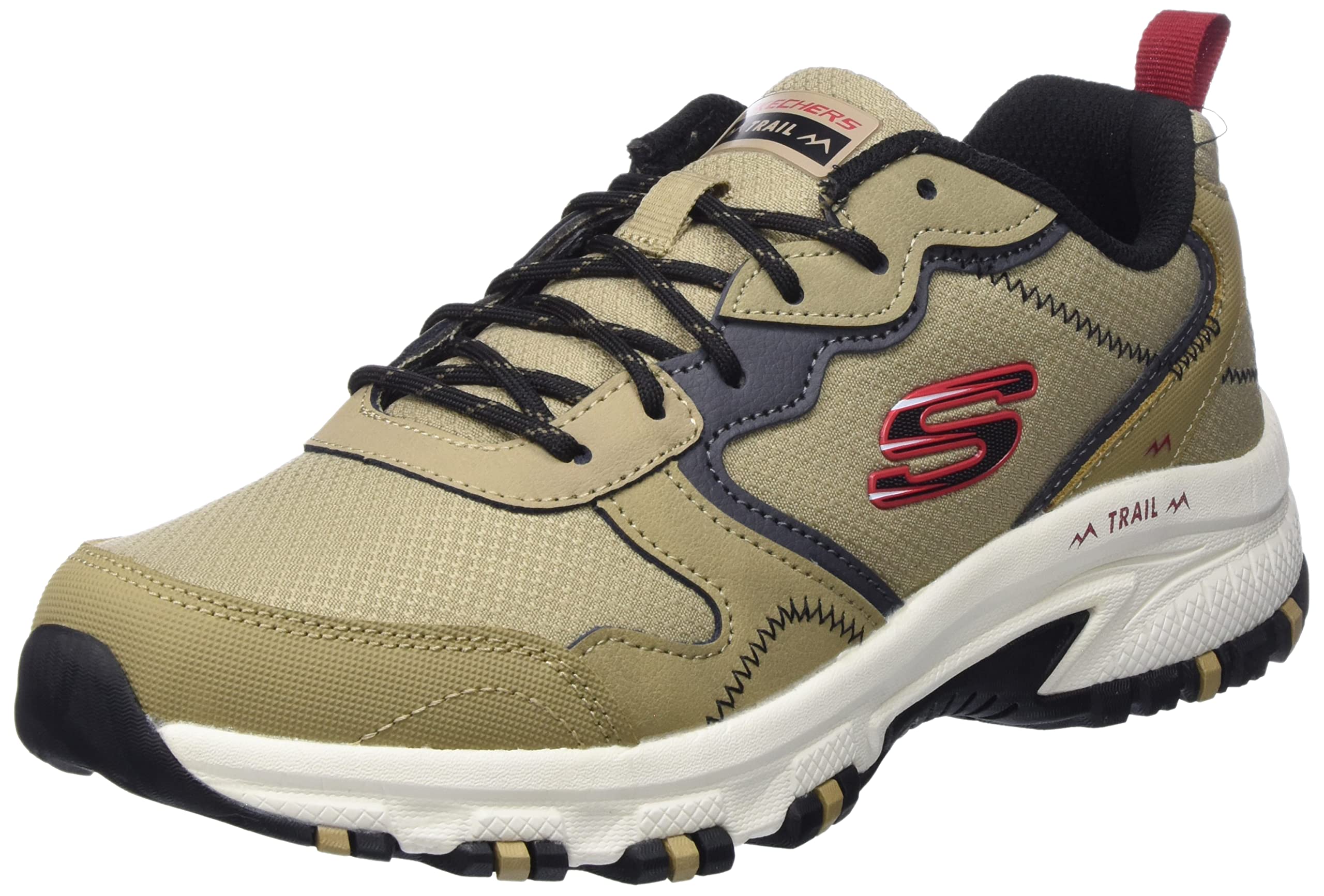 Skechers Men's Walking Sneaker, Taupe Leather Mesh