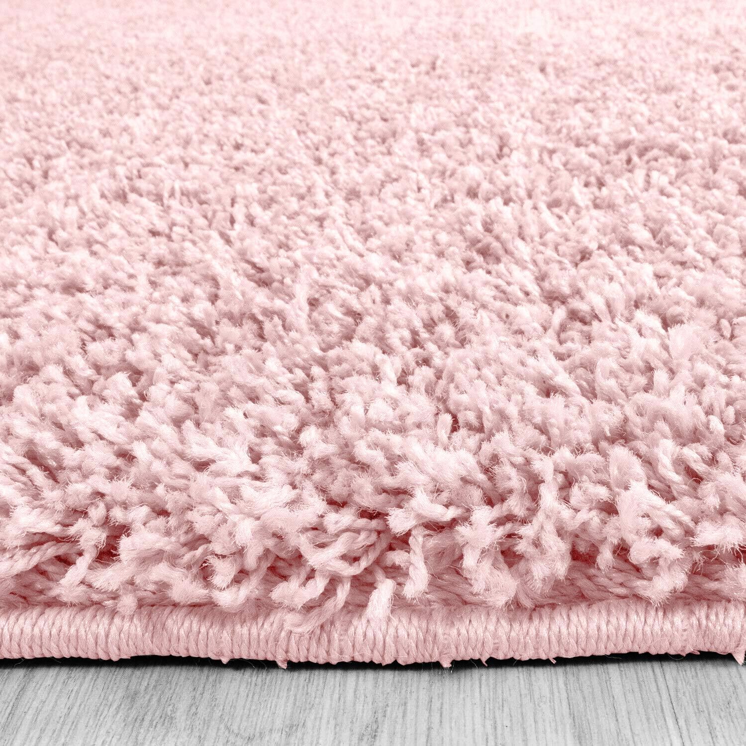 SHAGGY Rug Rugs Living Room Large Soft Touch 5cm Thick Pile Modern Bedroom Living Room Area Rugs Non Shed (Blush Pink - Image 4