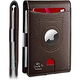 Zitahli Men's Wallets Airtag Holder Slim Rfid Leather with Gift Box