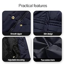 Chrisuno Women's 3/4 Length Winter Coat Parka