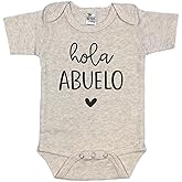 Pineapple Pancake Kids Hola Abuelo Spanish Pregnancy Announcement Infant Bodysuit for Grandpa