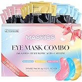 Maskiss Under Eye Patches (24 Pairs), Valentine's Day Gifts for Her, 3 Colors Eye Masks Gift Set for Dark Circles Puffy Eyes, Undereye Bags and Wrinkles, Vegan Skin Care Gifts for Teen Girls