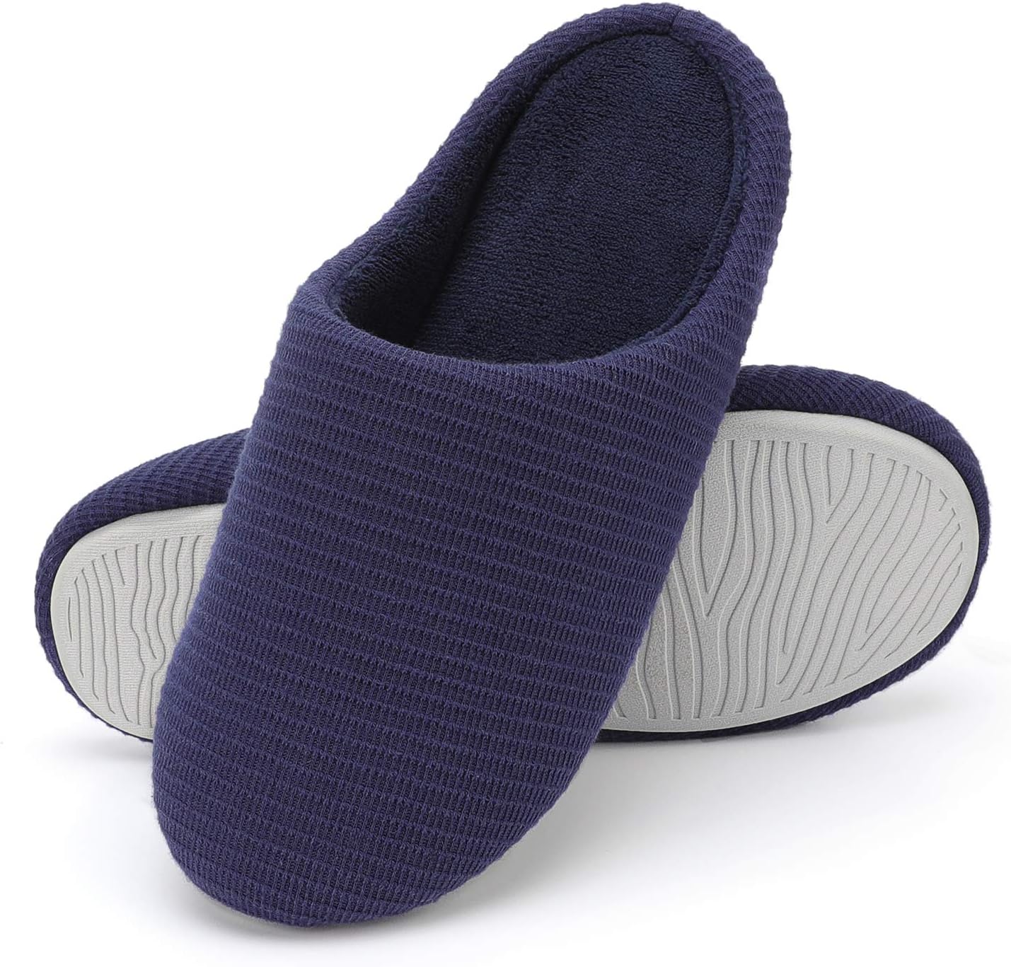 Men's Slip On Memory Foam Slippers Washable House Shoes with Non-Slip Sole