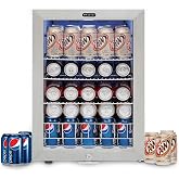 Whynter Beverage Fridge, 98 Can, Glass Door, BR-091WS | Adjustable Shelves &amp; Mechanical Temperature Control, Even Fan Forced Cooling, Chills Cans &amp; Bottles for Home or Office