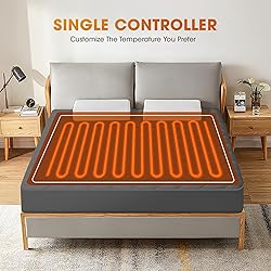 Valthie Heated Mattress Pad Twin XL Size,Electric