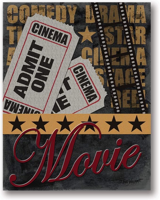 Old Fashioned Movie And Admit One Ticket Cinema Sign One 11x14 Poster Print Prints Posters Prints Amazon Com