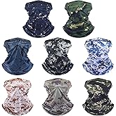 SATINIOR Summer Camo Neck Gaiter UV Protection Cooling Face Mask Sun Hood Bandanas for Men Women Sunscreen Breathable Bandana