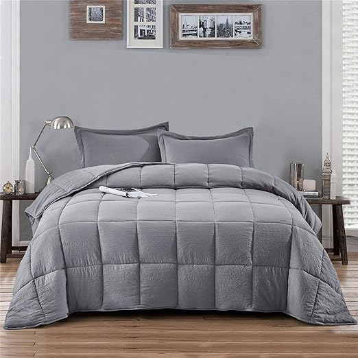 Amazon Com Hig Pre Washed Down Alternative Comforter Set Queen
