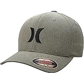 Hurley Mens Baseball Cap - Moisture-Wicking Textured Fitted Baseball Hats for Men, Size Small-Medium, Olive Canvas