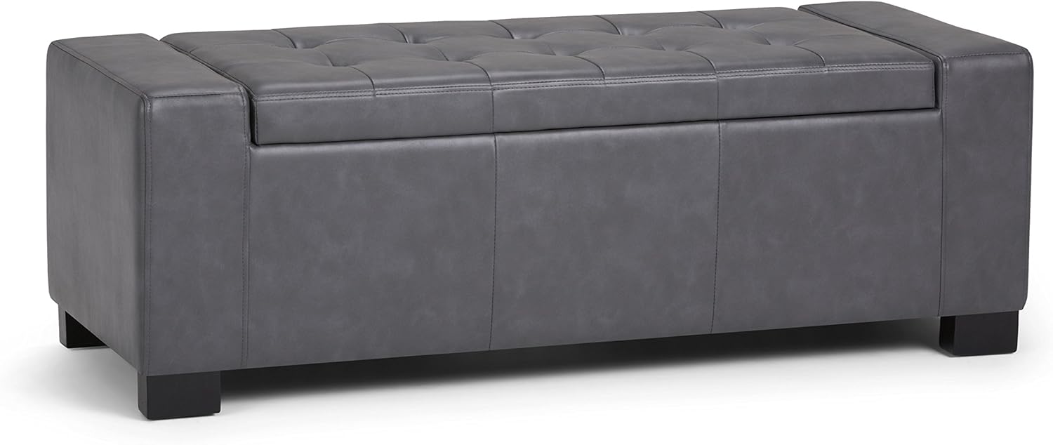 Best Ottoman With Storage Grey Small
