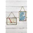 Richland Hanging Double Glass Picture Frame 5" x 7" Set of 2