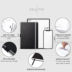 Skyline Address Book with Alphabetical Tabs