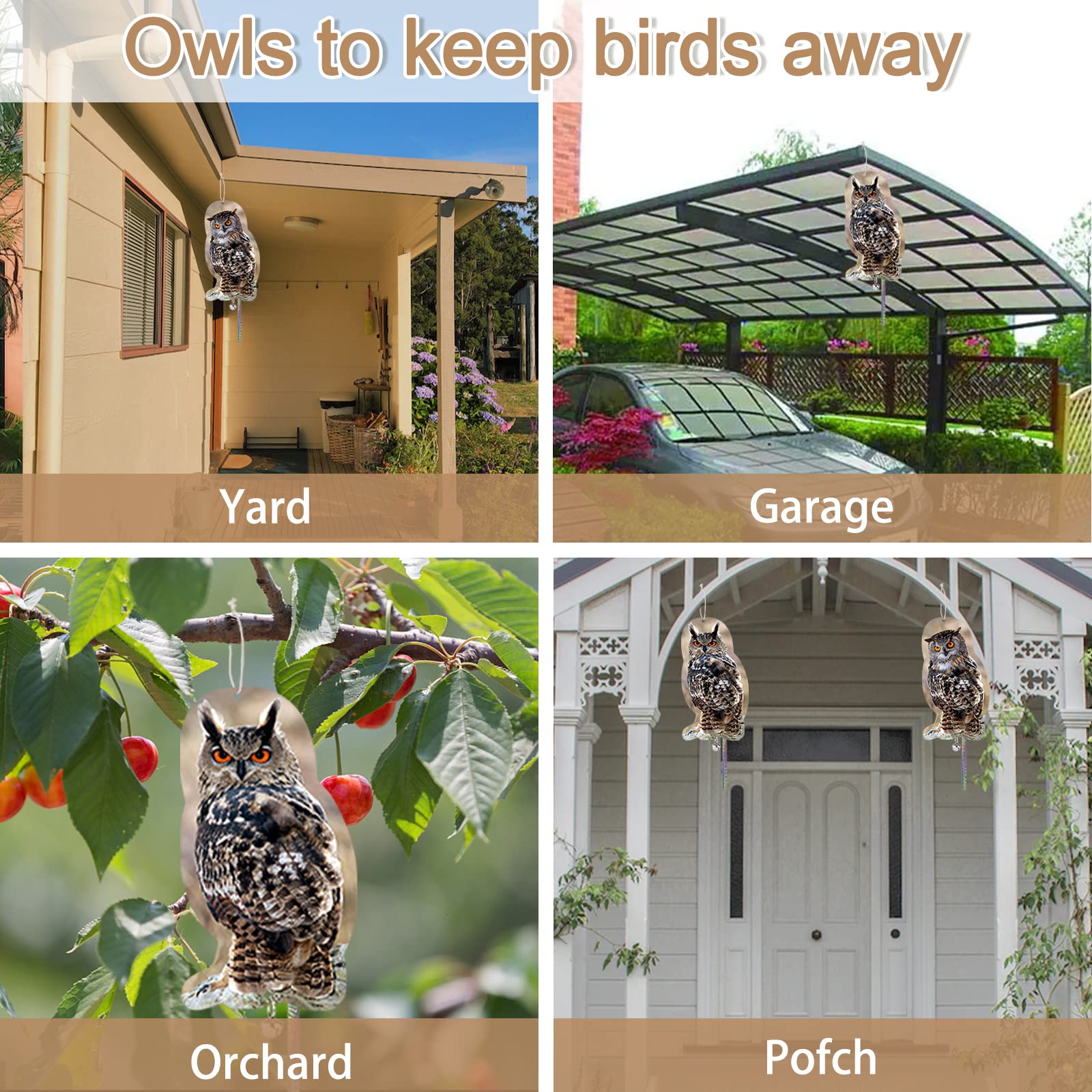 Mua Kungfu Mall Fake Owls to Keep Birds Away,Garden Owl,Garden ...