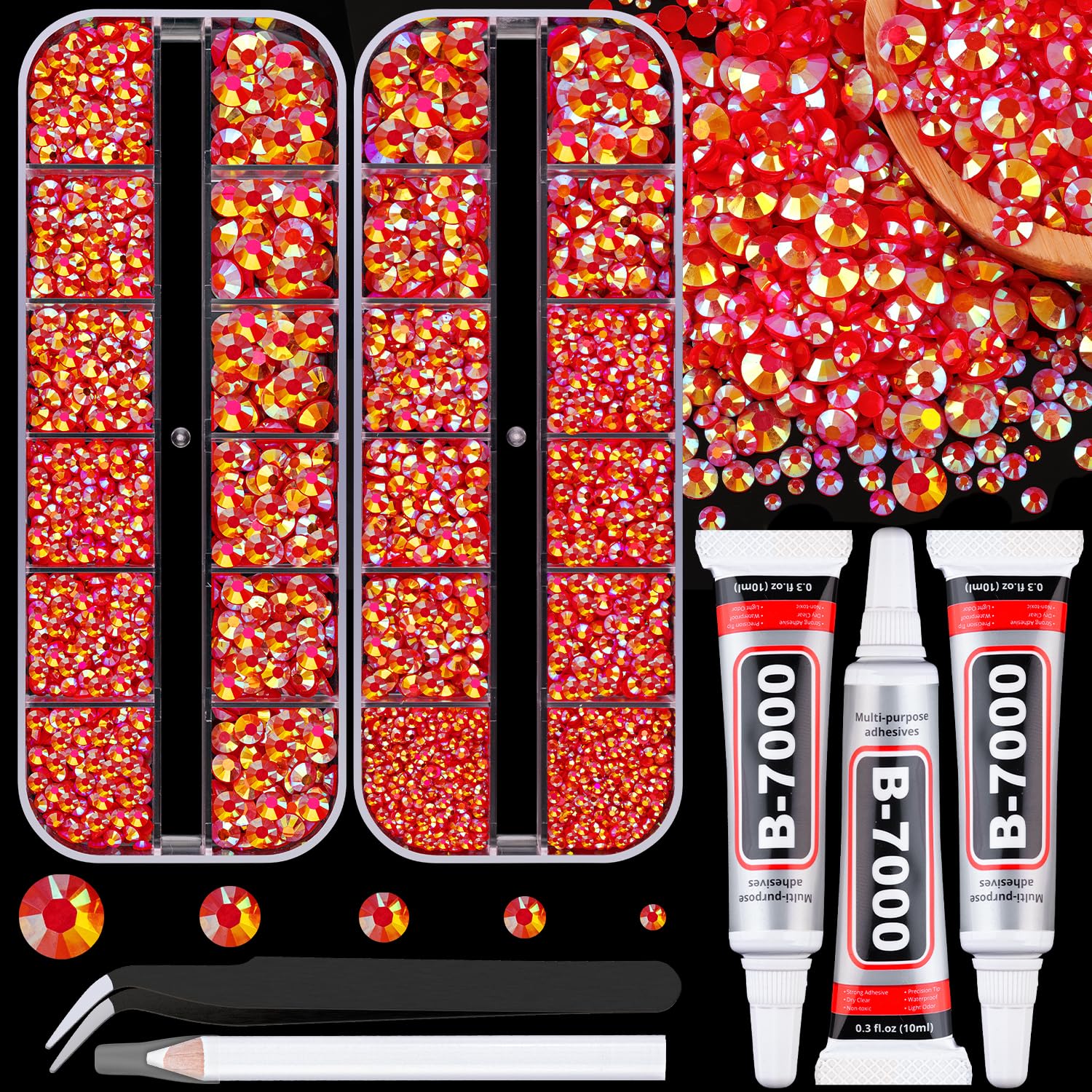 Resin Jelly Rhinestones for Crafting with B7000
