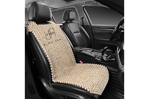 LACDL Beaded Car Seat Covers for Cars, Cooling Bead Seat Cover for Trucks & SUVs - Auto Ventilated Seat Cooler Pad, Natural Wood Breathable Beads - Sweat Protector for Summer, Burlywood