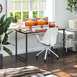 Coleshome 48 Inch Computer Desk, Modern Simple