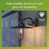 Philips Pasture Outdoor Wall Light IP44 Aluminium Black E27 Bulb Sold Separately view 7