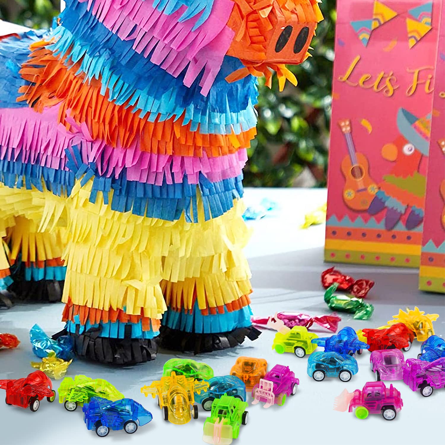 Vileafy Mini Toy Cars for Kids Ages 3-5, 50 Pull Back Vehicles and Planes for Kid’s Party Favors Pinata Stuffers, Bulk Toys for Easter Basket Stuffer Gifts, Giveaways or Goodie Bags