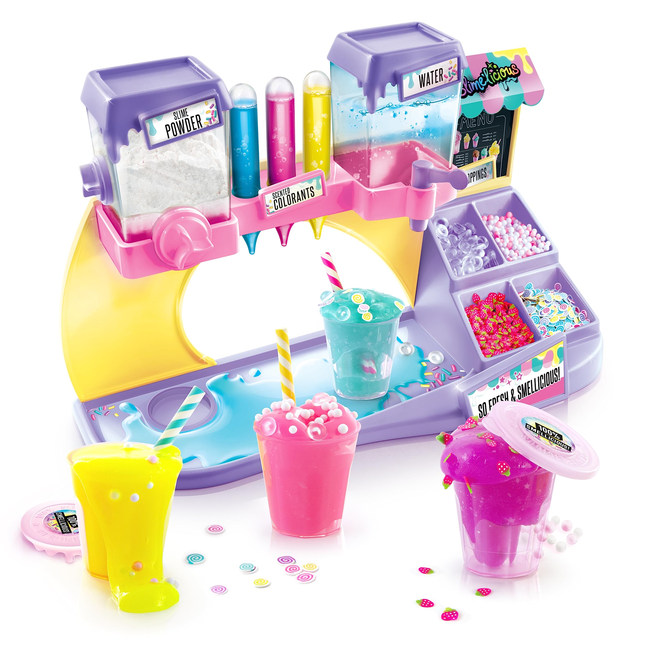 So Slime DIY Slimelicious Slime Station, Make 16 Scented Slimes, Decorations And Shakers Included, So Fresh And Smelicious, Mix Your Own Slime