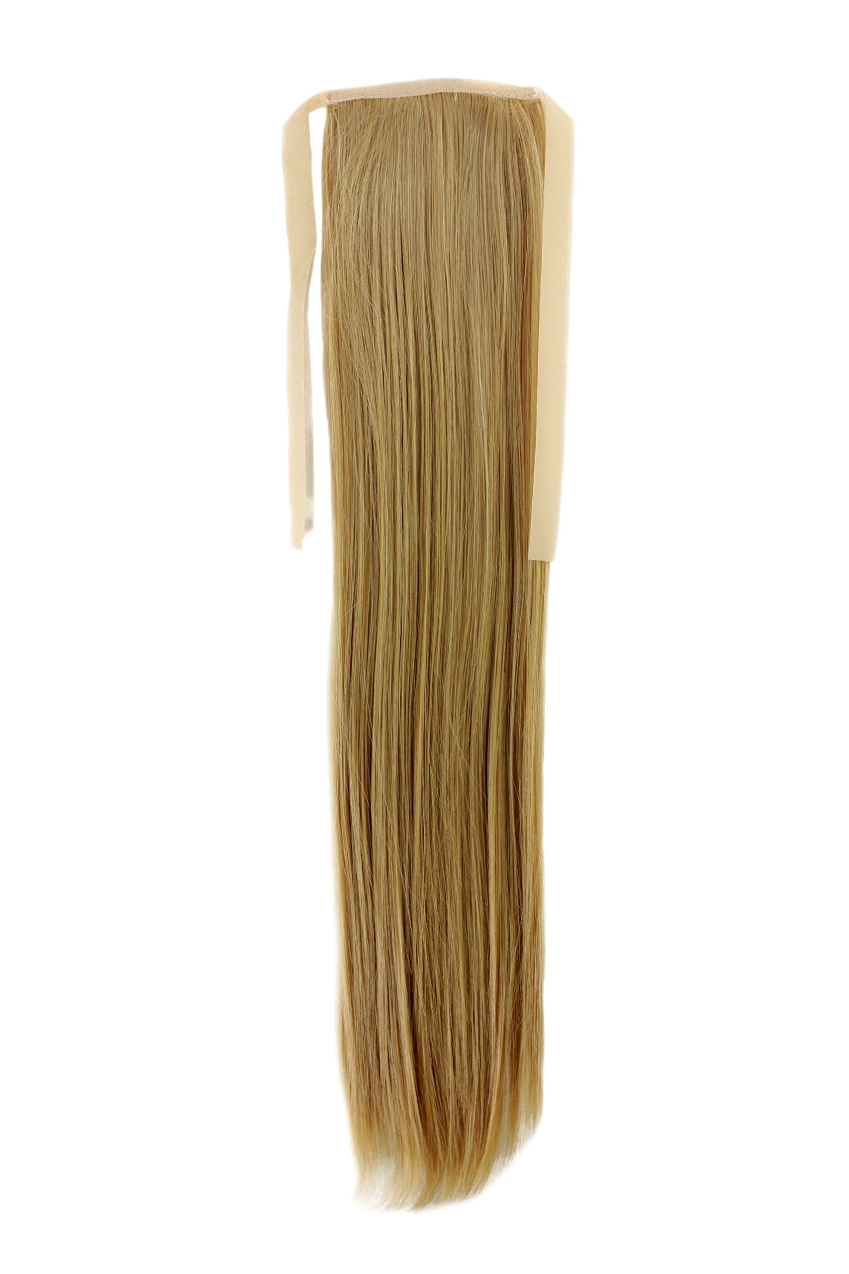 WIG ME UP - YZF-TS18-86 Hairpiece Pontail Pigtail extension slim light straight comb and ribbon blond