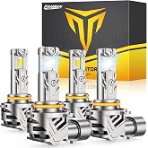 Termitor Upgraded 9005 9006 Light Bulbs Combo 135,000LM 1200% Brighter 6500K White Super Bright, 1:1 Mini Size HB3/HB4 Electronic Flashers with Cooling Fan, No Adapter Required Plug &amp; Play, Pack of 4.