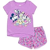 Disney T-Shirt and French Terry Shorts Outfit Set Infant to Big Kid Sizes (18 Months - 14-16)