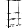 Honey-Can-Do SHF-01440 5-tier black storage shelves 800 lbs