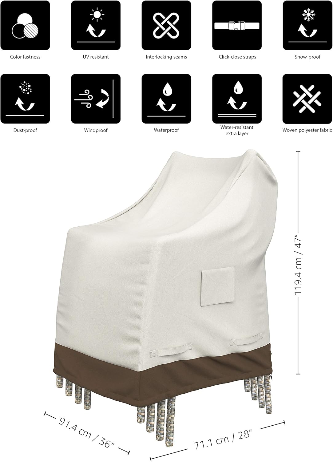 amazon 4 piece patio set on Amazon Com Amazon Basics Outdoor Stackable Chair Patio Furniture Cover Garden Outdoor