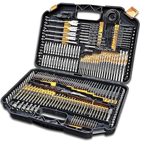 Terratek® 246-teiliges Profi Bohrer-Set & Koffer - mit Schrauberbits, HSS-Bohrern, Steinbohrern, Holzbohrern, Flachbohrern, S