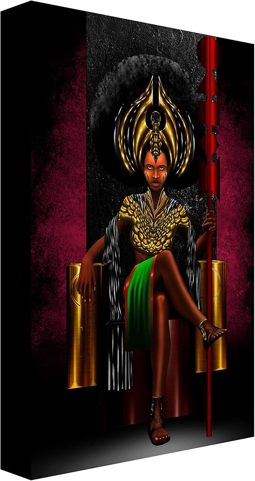 Amazon Com Onyxrisingstudios African Queen Fantasy Art Canvas Posters Prints