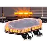 LAMPHUS NanoFlare 12 Inch 40W Amber LED Strobe Light Bar For Truck Vehicle | Emergency Mini Light Bar, SAE Class 1 Magnet / Permanent Mount Rooftop Flashing Warning Beacon Light, Service Tow Work Truck