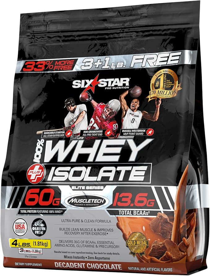 Six Star 100 Whey Isolate Protein Powder, Decadent