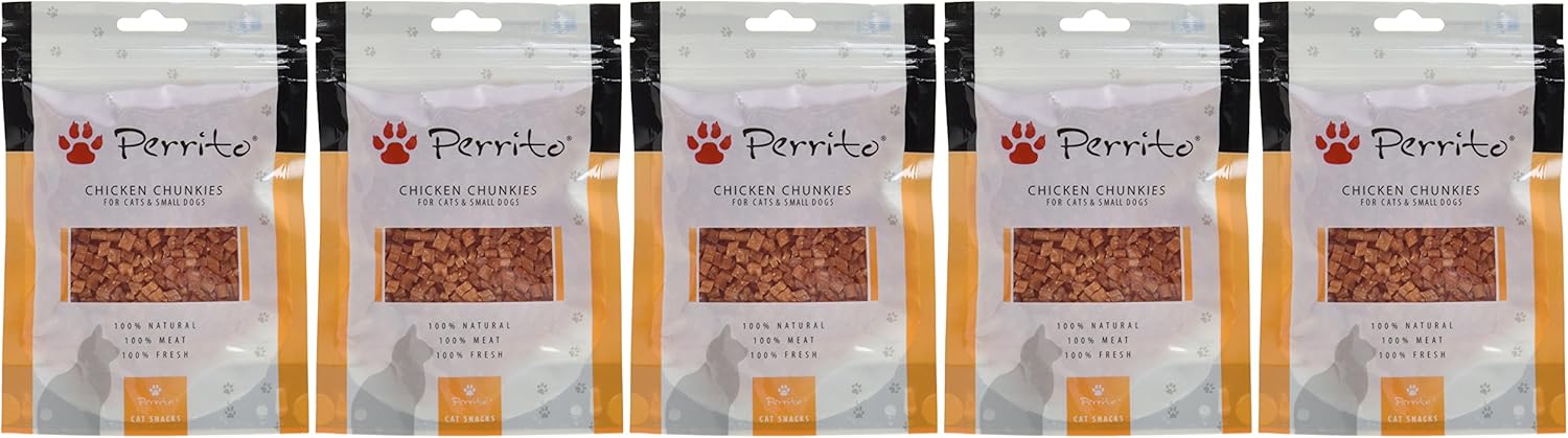 Perrito Chicken Chunkies Dog Treats Small Chickens Pack of 5 x 100 g, 20 g (Pack of 5) - Image 5