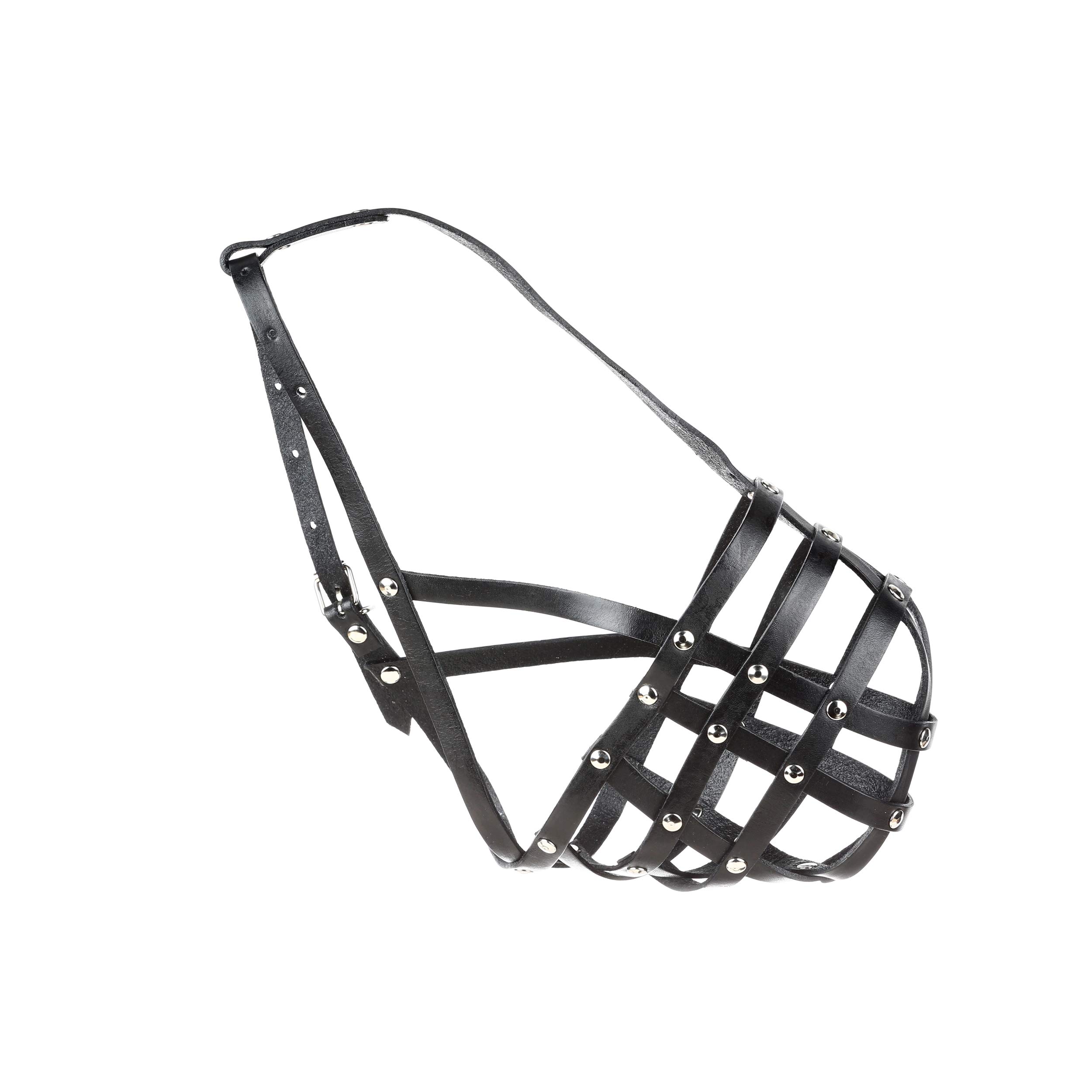 Leather Muzzle - Light, for Rotti (Female), Staffordshier Terrier