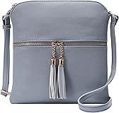 Solene Womens Lightweight Medium Crossbody Purse with Tassel, Perfect Size Crossbody Bags for Daily Use, travel