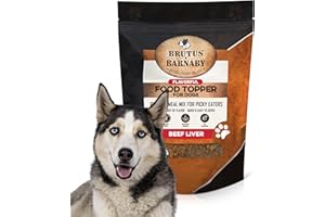 BRUTUS & BARNABY Dog Food Topper - Beef Liver - Enhance Your Dogs Meal with This Flavor Packed Mix - Sprinkle On Dog Food Flavoring for Picky Eaters - Just One Single Ingredient