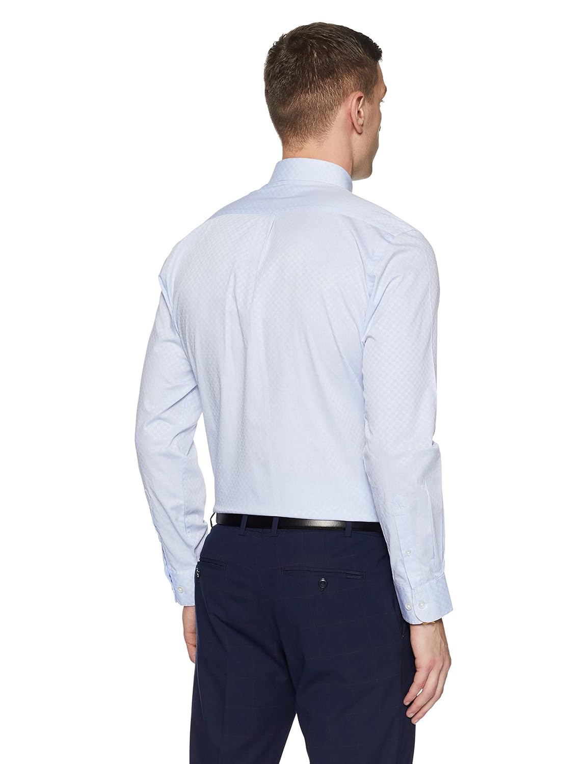arrow men's checkered regular fit cotton formal shirt