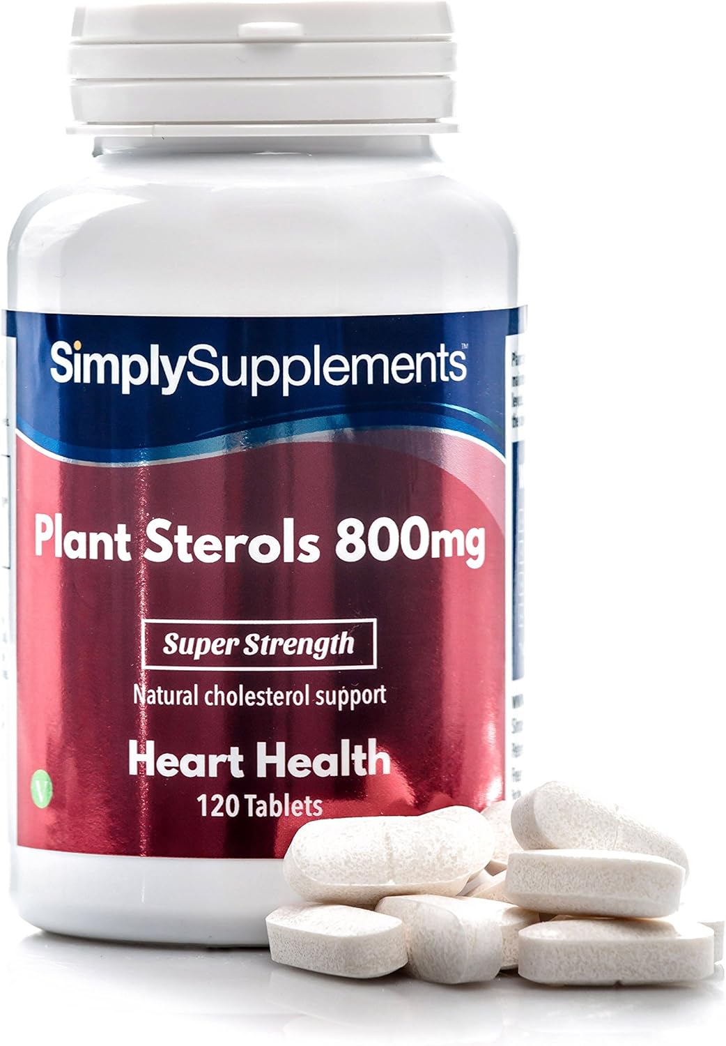 Plant Sterols 800mg 120 Tablets = 4 Month Supply Potent OneaDay Formula Vegan