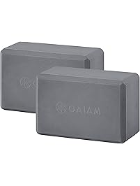 Gaiam Yoga Block (Set of 2) - Supportive Latex-Free EVA Foam Soft Non-Slip Surface for Yoga, Pilates, Meditation