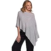 CLAUDIA NICHOLE by Alashan 100% Cashmere Luxe Dress Topper Poncho - Lightweight, Soft, Cozy & Versatile - Great Gift Item