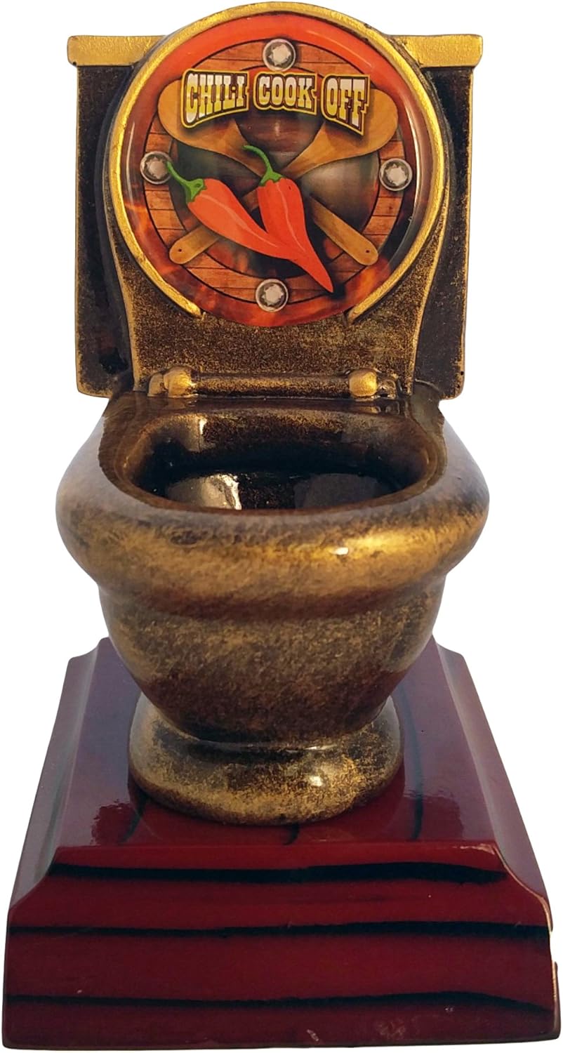 Decade Awards Chili CookOff Toilet Bowl Trophy, Gold