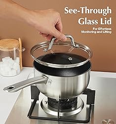 KOCH SYSTEME CS Stainless Steel Saucepan, 3 Quart