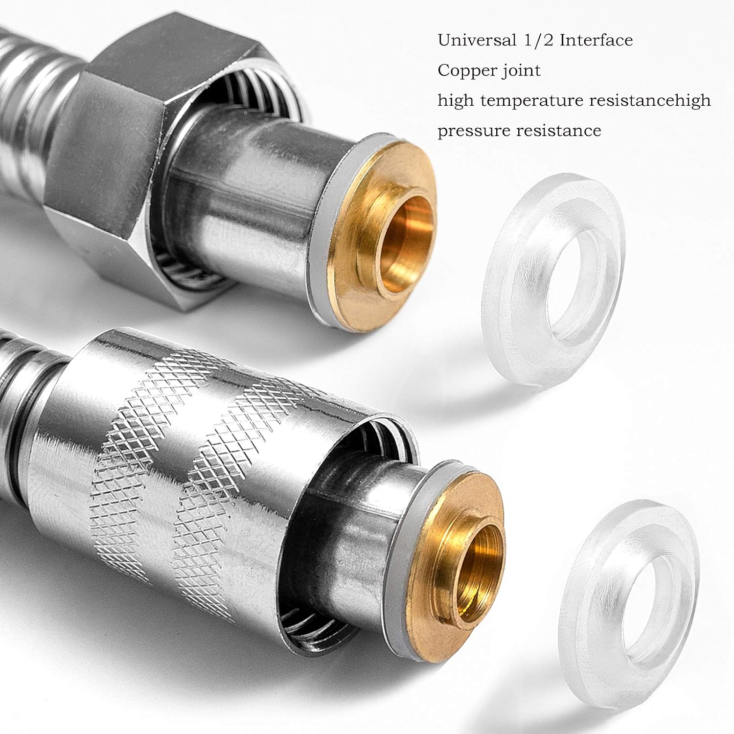 Aopoy Shower Hose 2m, 79" Chrome Stainless Steel Shower Pipe, Anti Kink and Leakproof, Short Shower Cable, Easy DIY Replacement - Image 4