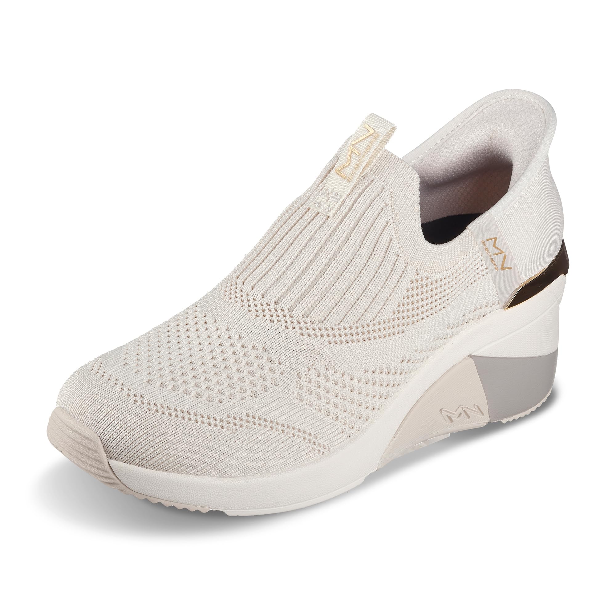 Skechers Women's A-Wedge-Crecent Hands Free Slip-ins Sneaker, Taupe, 11 Image