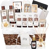 28Pcs Coconut Vanilla Spa Gift Basket - Skin Care Gifts Set for Women &amp; Men | Women Gifts, Spa Kit, Spa Gifts for Mom &amp; Dad, Christmas, Mother&lsquo;s Day, Valentine&rsquo;s, Birthday. Hydrating for all skin types