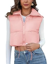 Kissonic Women's Padded Down Vest Puffer Stand