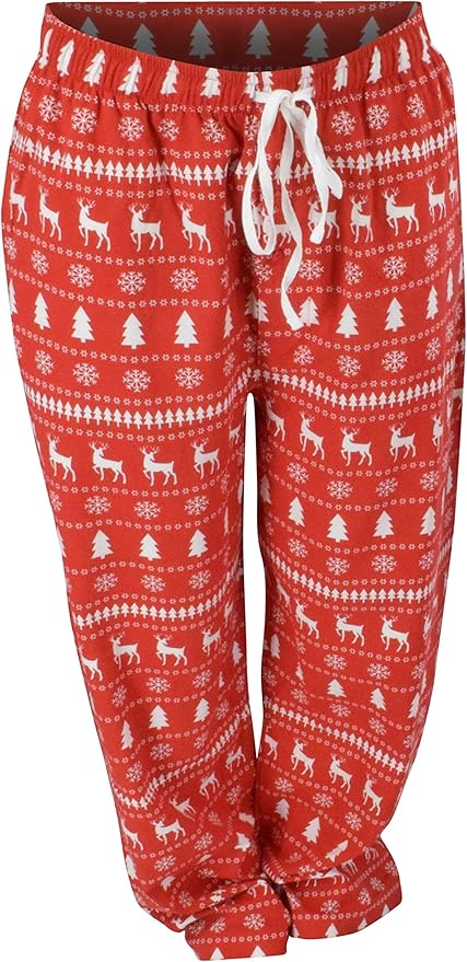 Amazon Com Ub Winter Print Matching Family Cotton Christmas Pajama Pants Clothing