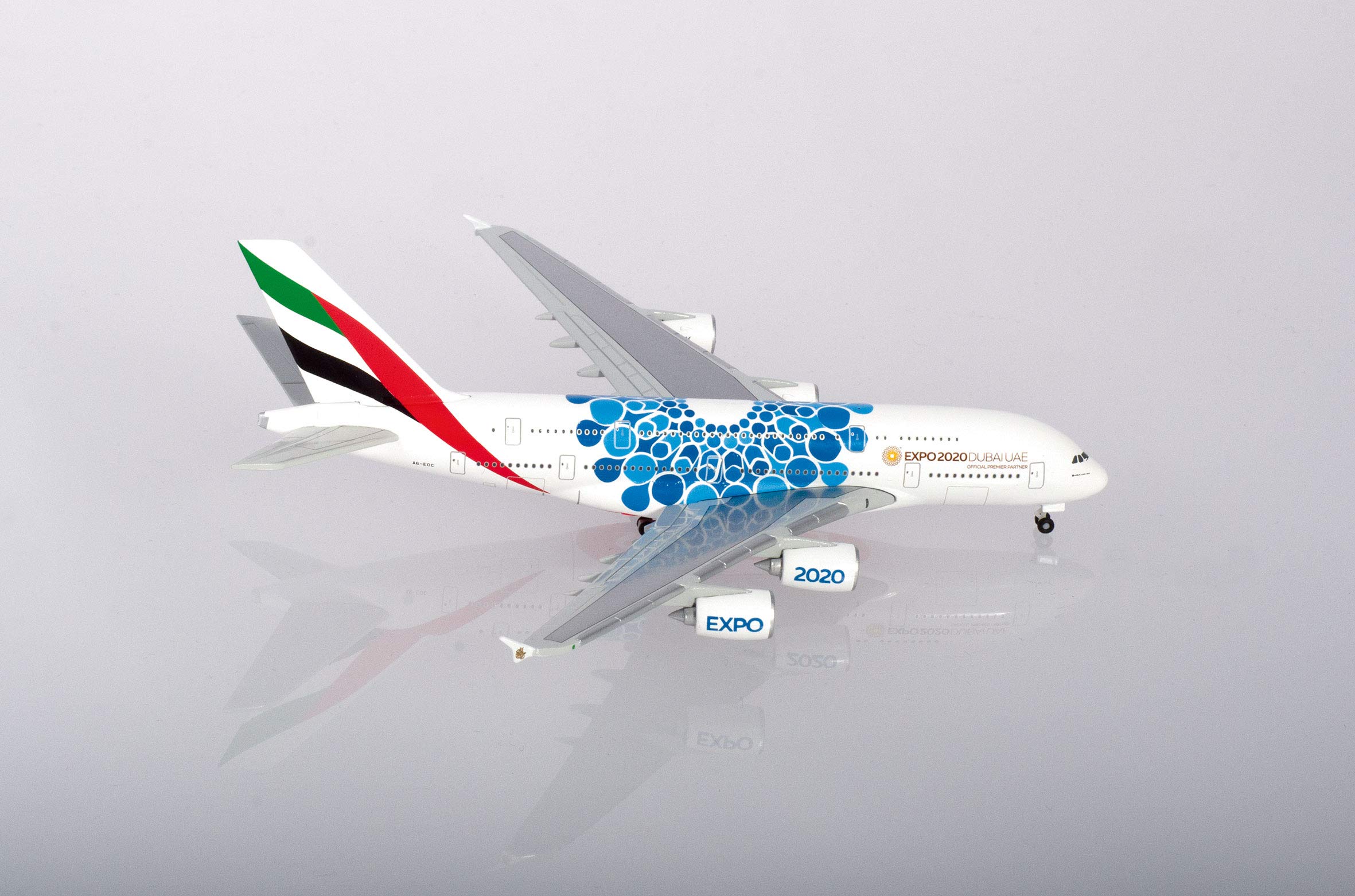 herpa Emirates Airbus A380 - Expo 2020 Dubai Mobility Delivery of miniatures for craft collection and gift